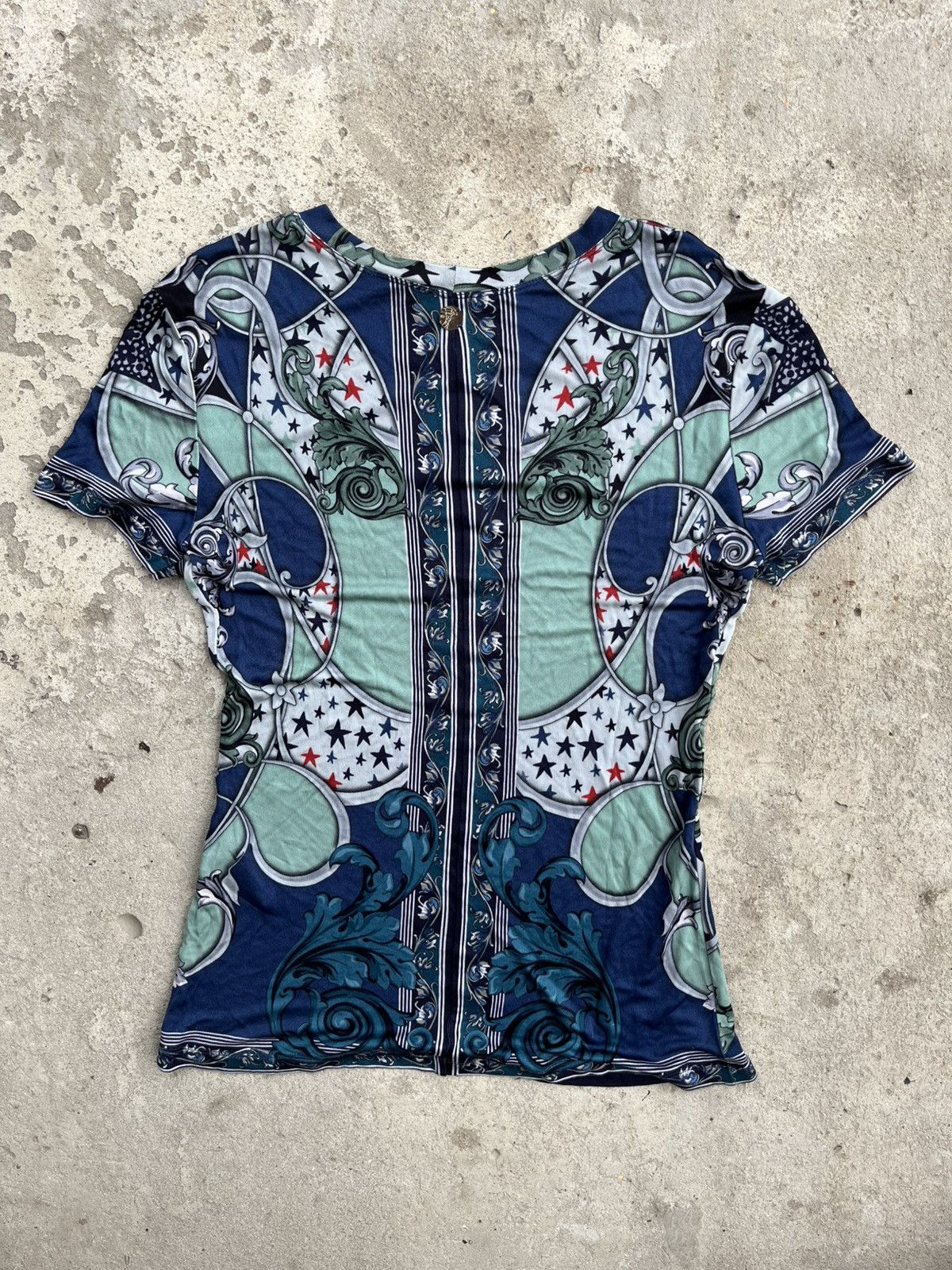 Versace 00’s Gianni Versace Y2K Mesh Tank Top Blouse T-Shirts Size M / US 6-8 / IT 42-44 - 11 Thumbnail