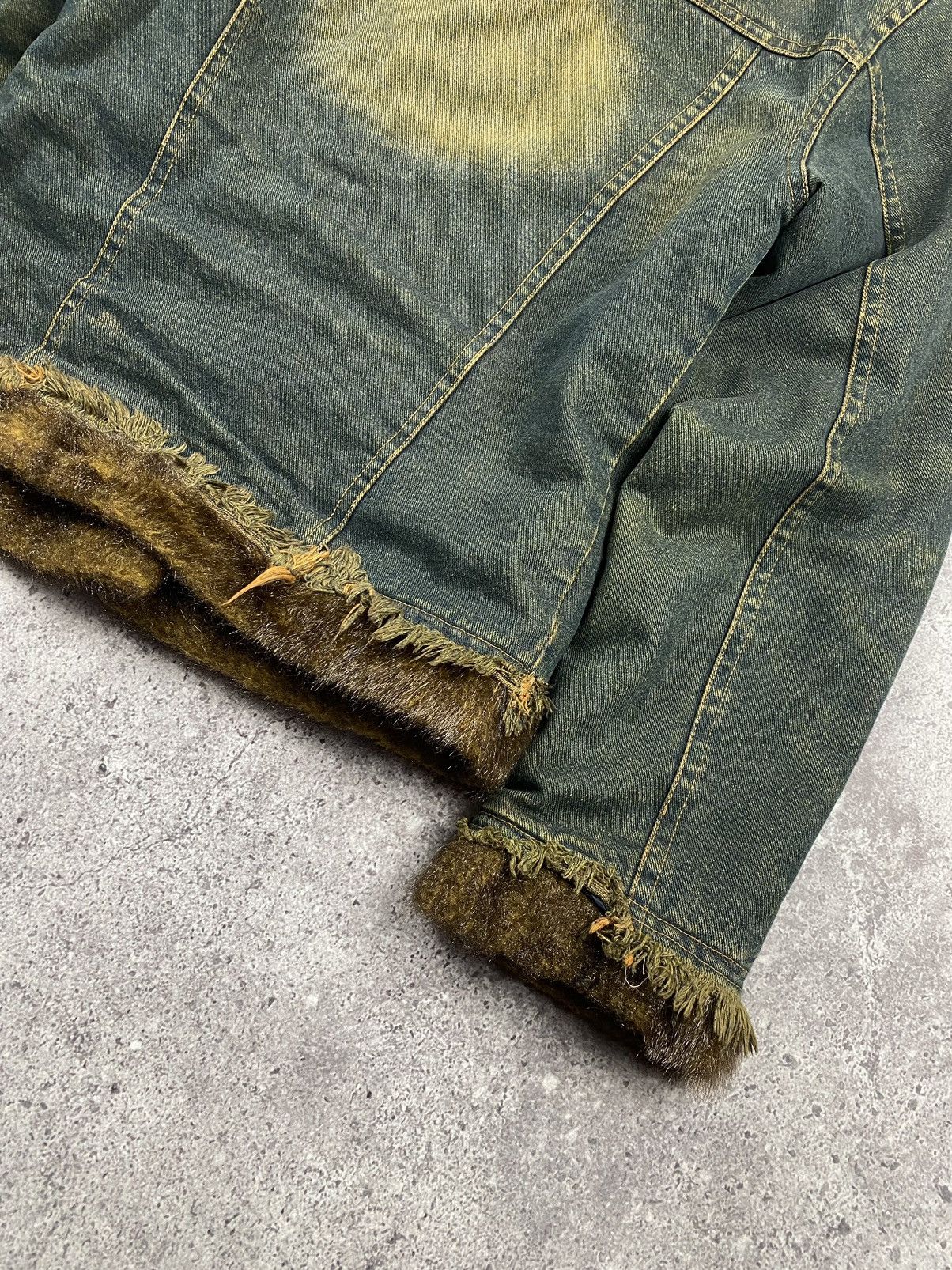 Japanese Brand × Le Grande Bleu (L.G.B.) × Vintage BOXY Fur Collar Denim Jacket Vintage Cropped Y2K 90s Size US S / EU 44-46 / 1 - 12 Thumbnail