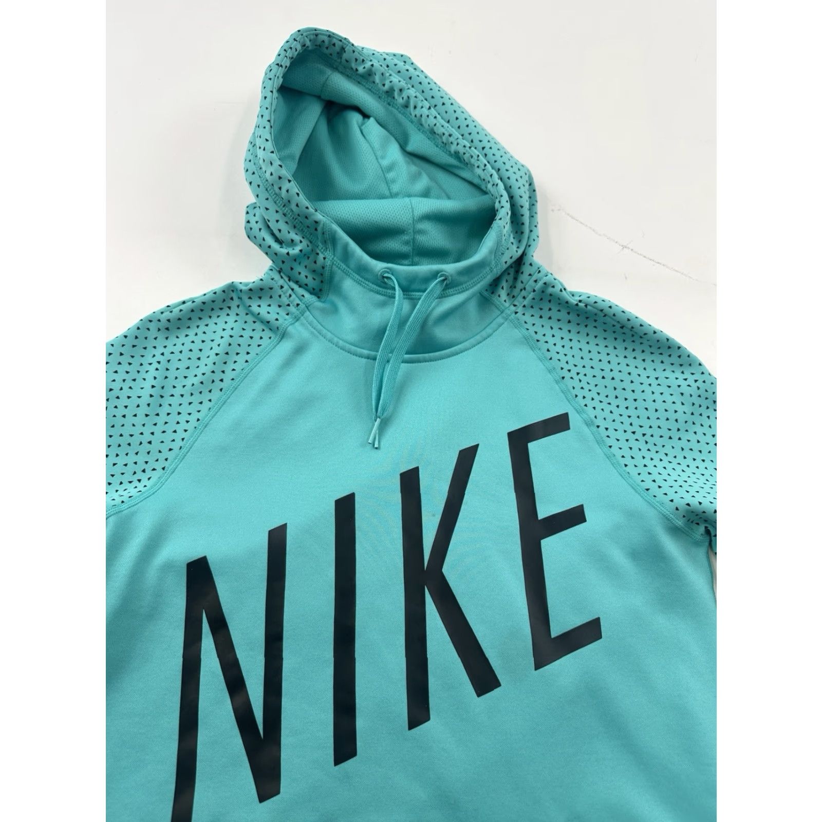 Nike Nike Hoodie Pullover Womens XS Green Turquoise Long Sleeve Dri-Fit Activewear Size XS / US 0-2 / IT 36-38 - 4 Thumbnail