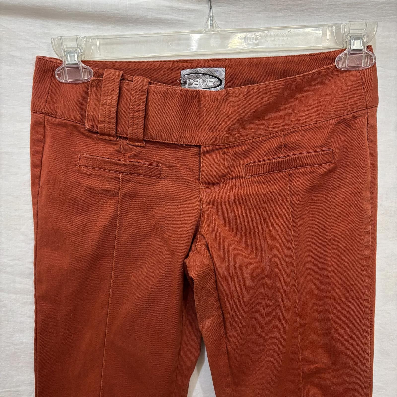 Revenge Y2K low-rise flared bareback burnt orange pants sz 5 Size 30" / US 8 / IT 44 - 3 Thumbnail
