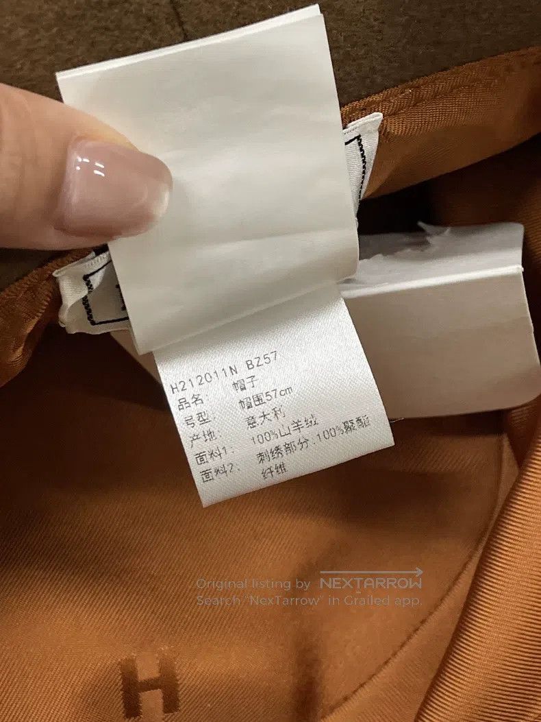 Hermes Hermes size 57 Khaki embroidered cashmere fisherman's hat Size ONE SIZE - 7 Thumbnail