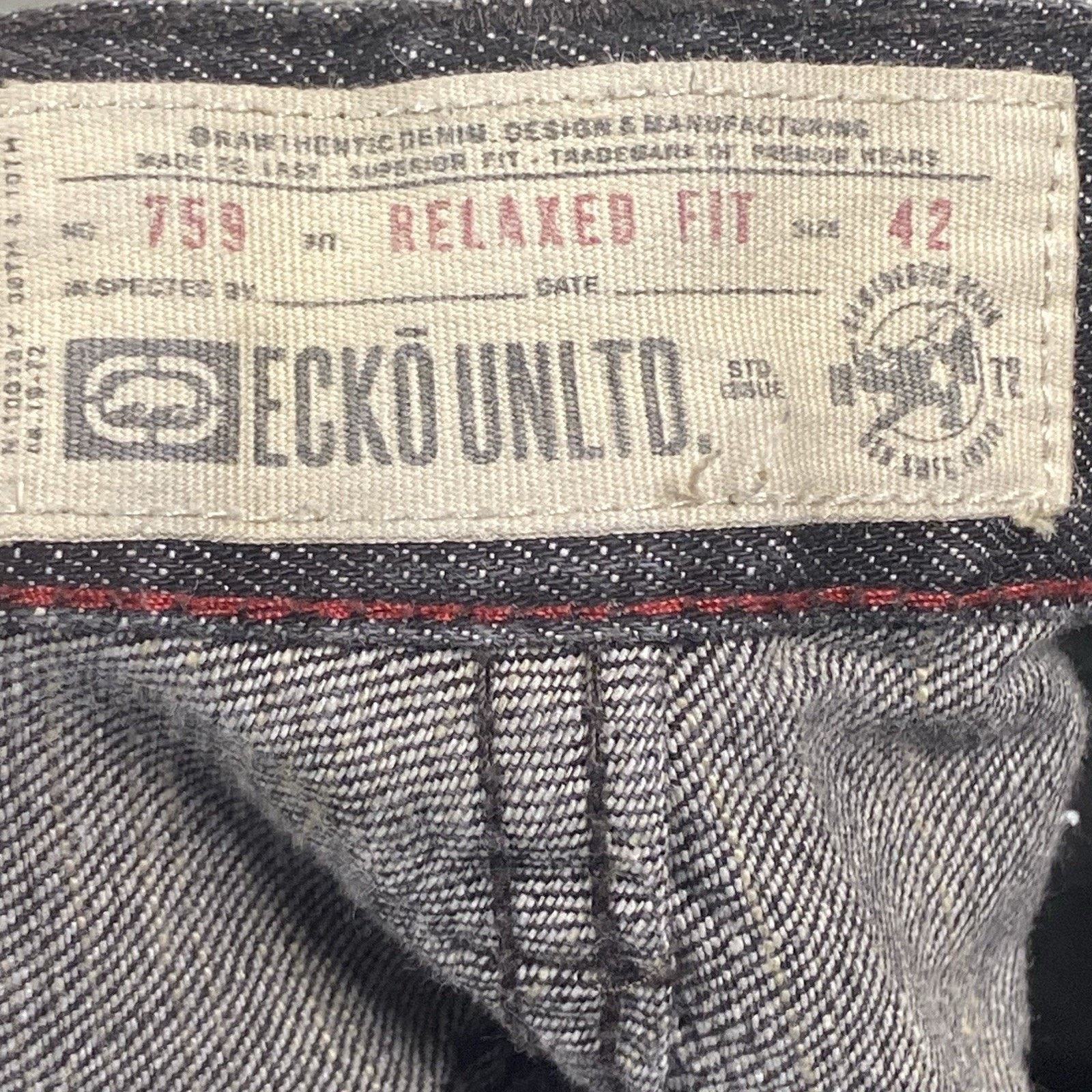 Ecko Unltd. ECKO UNLTD JEANS MEN'S SIZE 42 (43x30) 759 RELAXED FIT BLACK Size US 42 / EU 58 - 4 Thumbnail