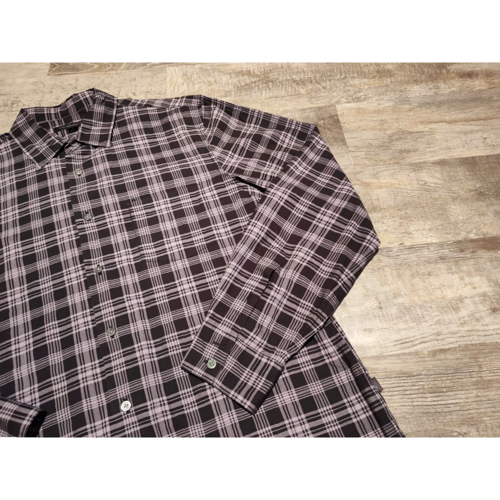 John Varvatos John Varvatos Star USA Plaid Button-Up Shirt Size L Multicolor 100% Cotton Casual Party Mens Size US L / EU 52-54 / 3 - 5 Thumbnail