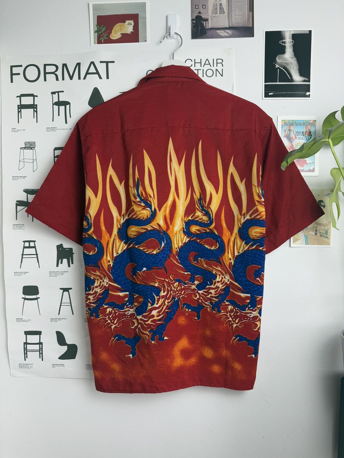 Vintage Vintage y2k dragon printed baggy shirt M avantgarde jnco 90s Size US M / EU 48-50 / 2 - 2 Thumbnail