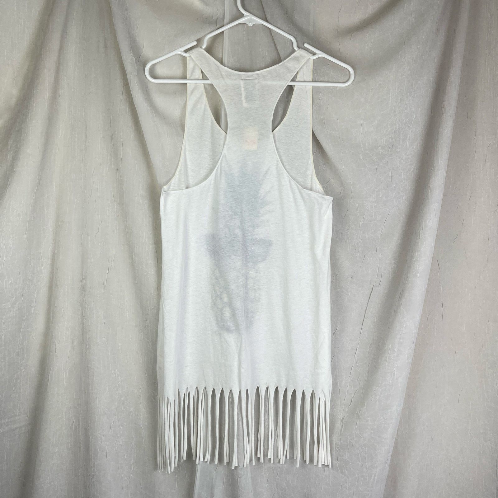 Pink Victoria’s Secret PINK White Fringe Tank Dress Pineapple NWT Size XS / US 0-2 / IT 36-38 - 17 Thumbnail