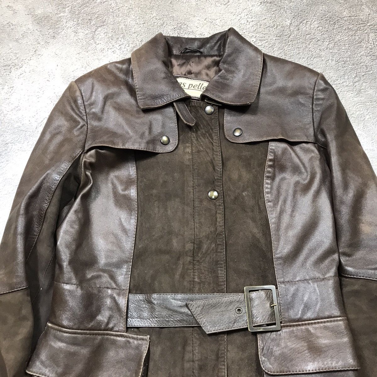 Japanese Brand VINTAGE Y2K LEATHER JACKET JAPAN CASUAL STREETWEAR 90s Size M / US 6-8 / IT 42-44 - 3 Thumbnail