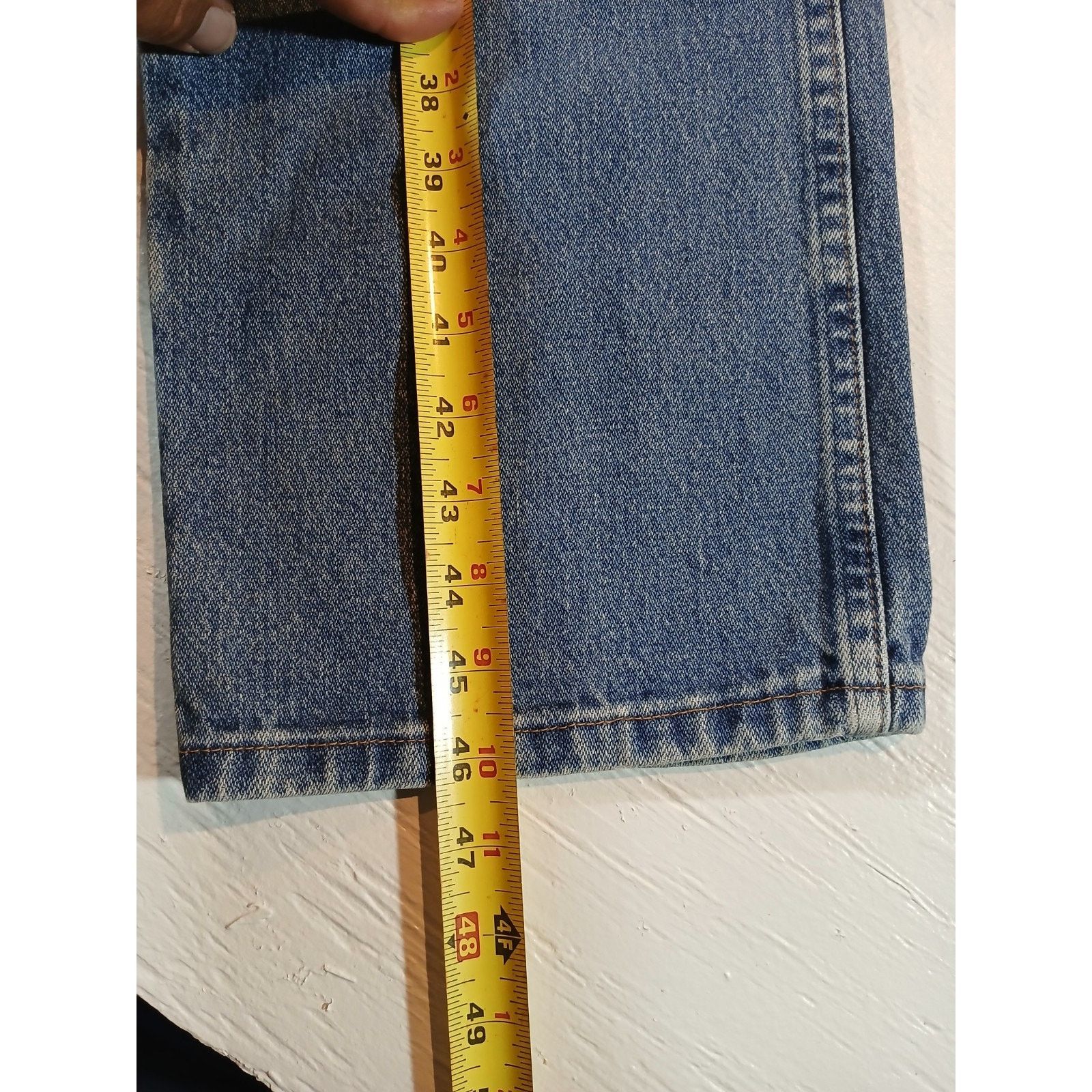 Wrangler Wrangler (38 X 34) Men's Blue Denim Jeans Size US 38 / EU 54 - 6 Thumbnail