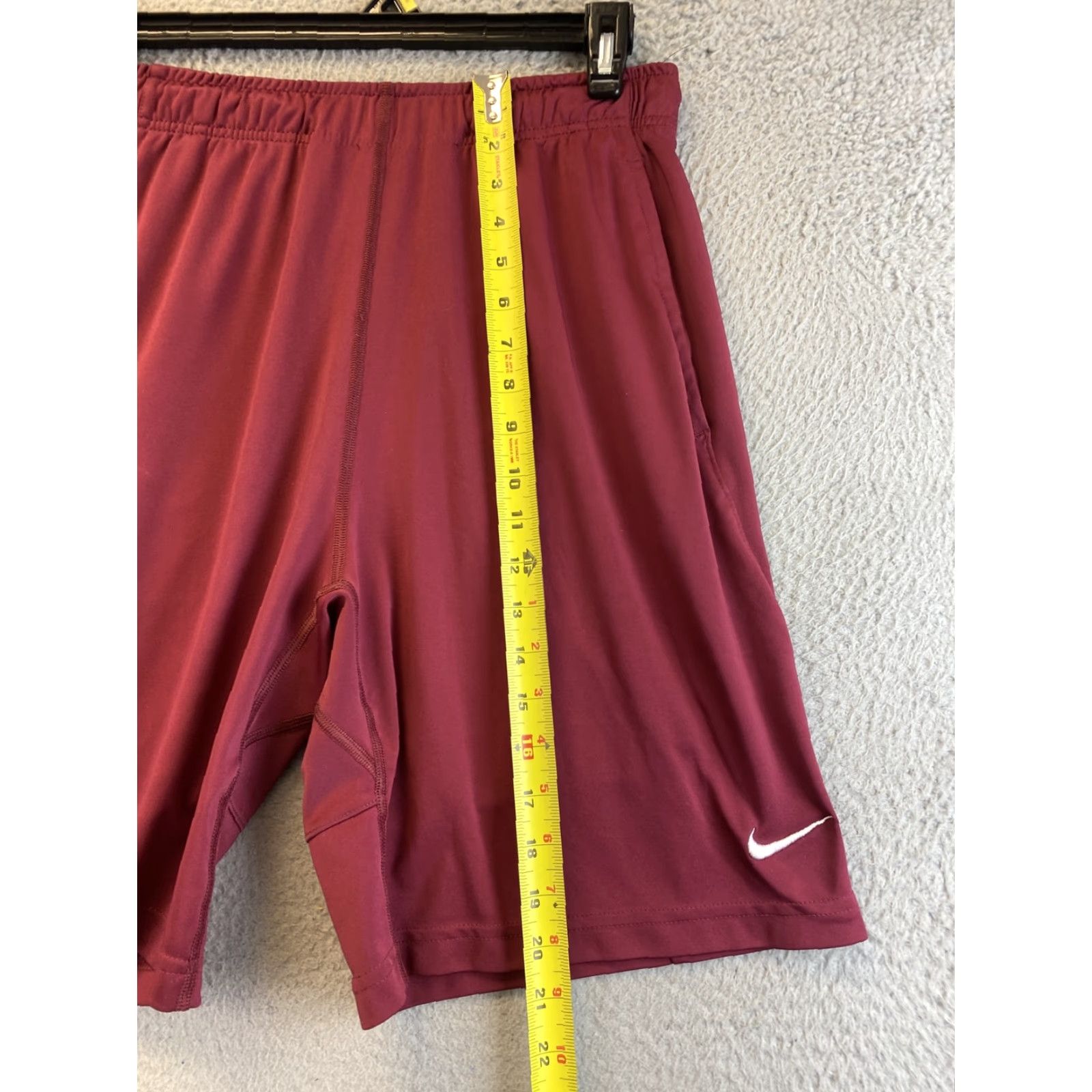 Nike Nike Dri Fit Shorts Lightweight Blue L Adult Large Men Regular Relaxed Athletic Baseball Summer Solid Drawstring Cotton Maroon 31-45 Size US 33 - 6 Thumbnail