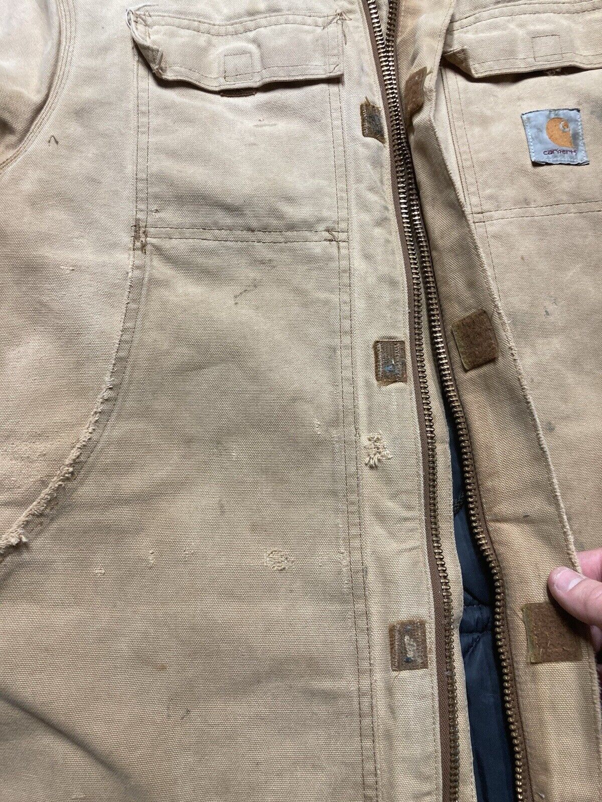 Carhartt × Vintage carhartt work jacket c03 brn distressed thrashed canvas L Size US L / EU 52-54 / 3 - 6 Thumbnail