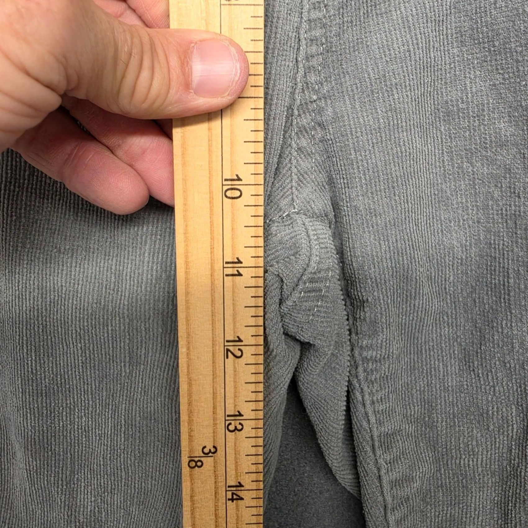 Vintage Woman Within Pants Womens 20W Grey Fine Wale Corduroy Straight Leg Stretch Size 42" / US 20 - 7 Thumbnail
