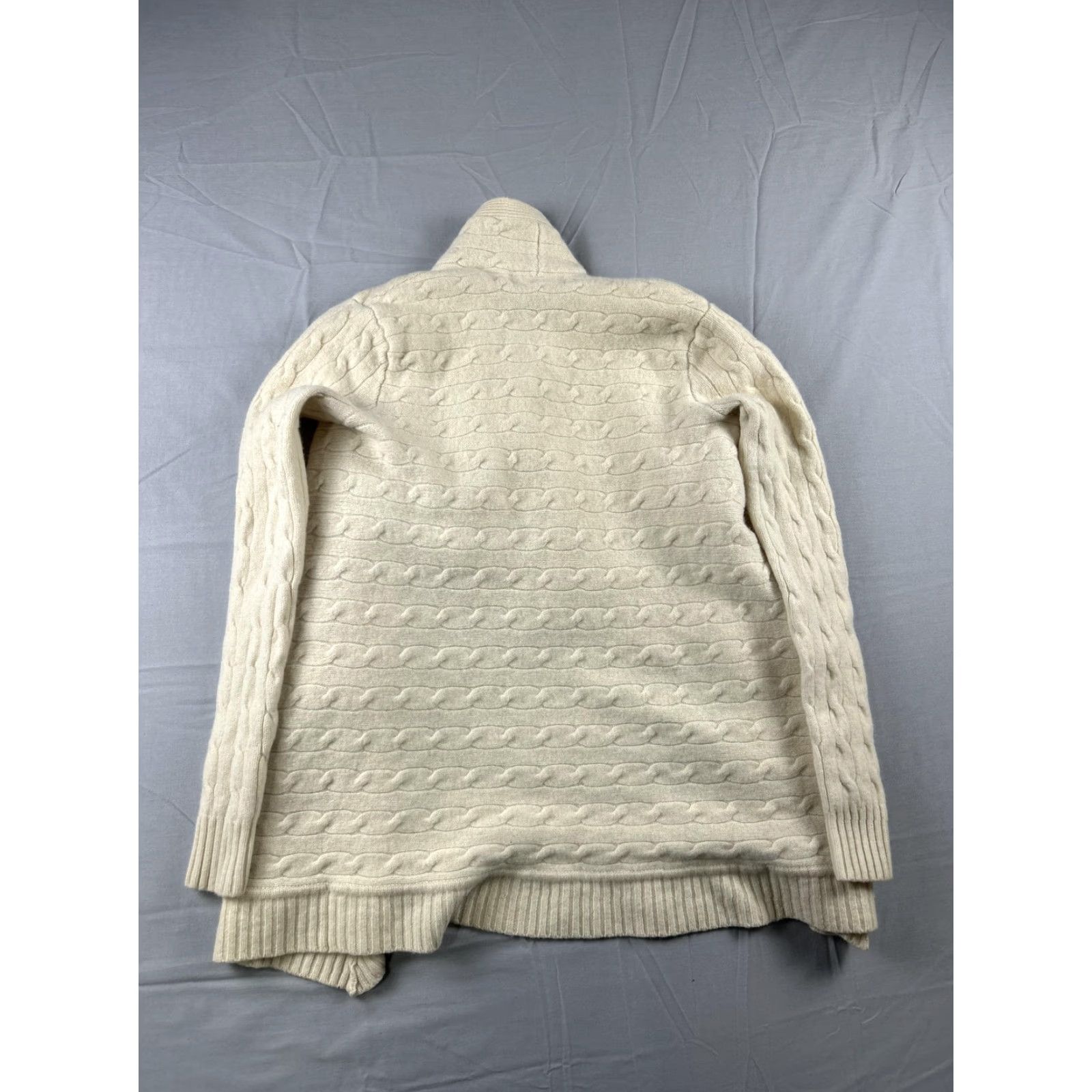 Ralph Lauren Ralph Lauren Sweater Cardigan Womens S Cashmere Open Black Label Cable Knit Size S / US 4 / IT 40 - 5 Thumbnail