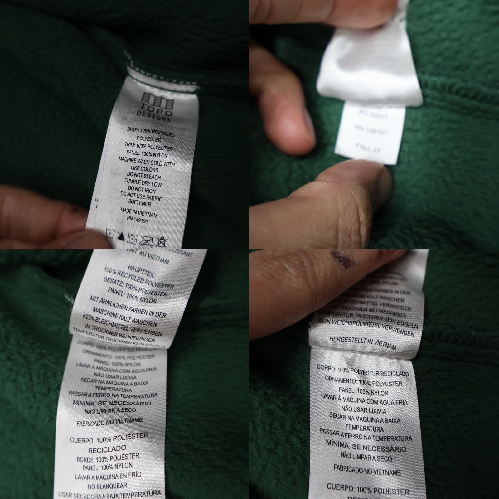 Topo Designs VINTAGE Topo Designs Jacket Men XL Green Subalpine Sherpa Fleece Full Zip Hike Outdoor Size US XL / EU 56 / 4 - 8 Thumbnail