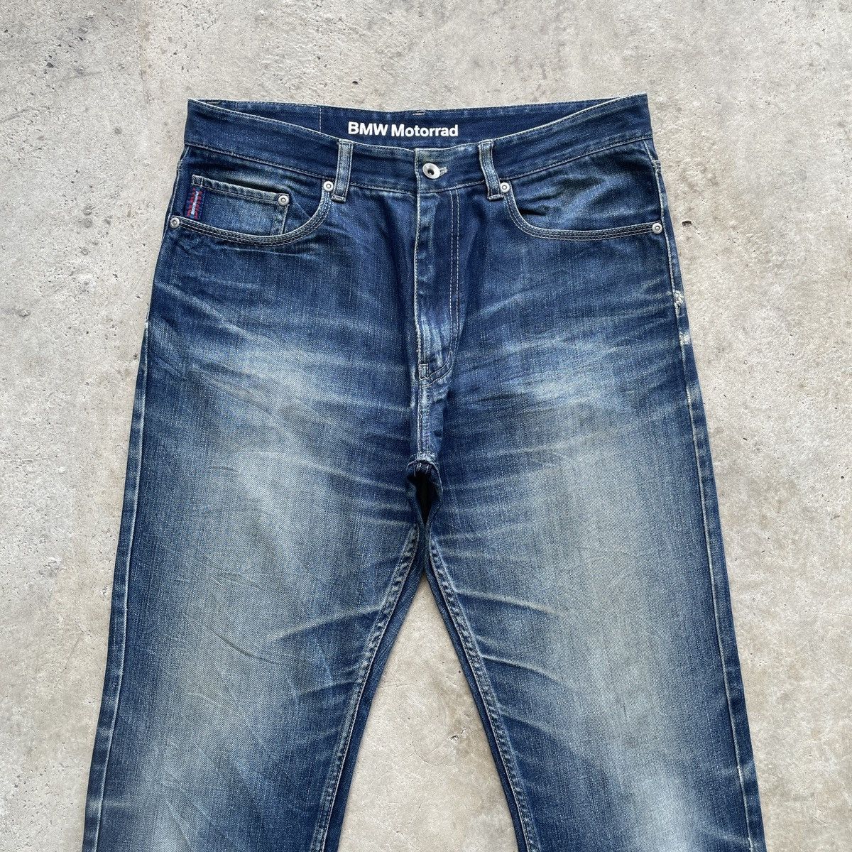 Faded Glory W33💥 BNW Motorrad Stonewash Jeans Faded Denim Pants Size US 33 - 3 Thumbnail