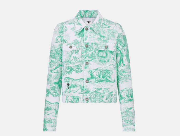 Dior o1w1db11225 422V11 Jacket in White/Aquamarina Size S / US 4 / IT 40 - 1 Thumbnail