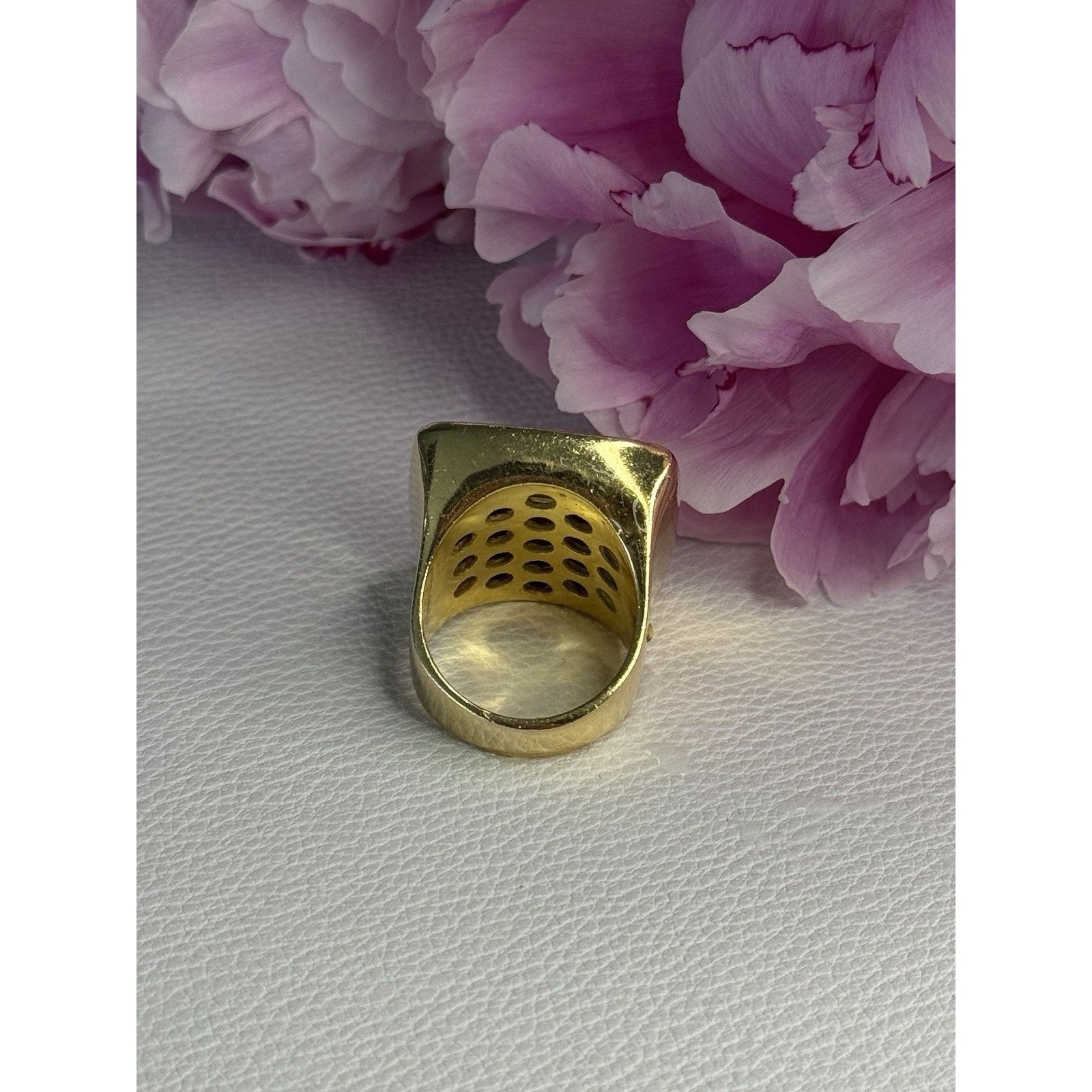 Jewelry 925 STERLING SILVER GOLD PLATED ITALY RING SIZE 8 Size ONE SIZE - 8 Thumbnail