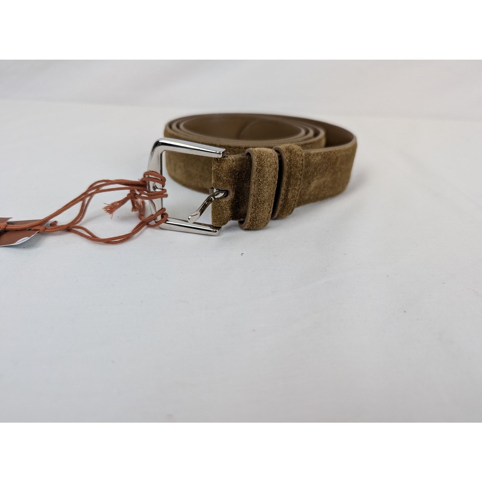 Loro Piana o1rshd1 Size: 105 / Men's 100% Suede Calf Split Belt Brown Size 42 - 1 Thumbnail