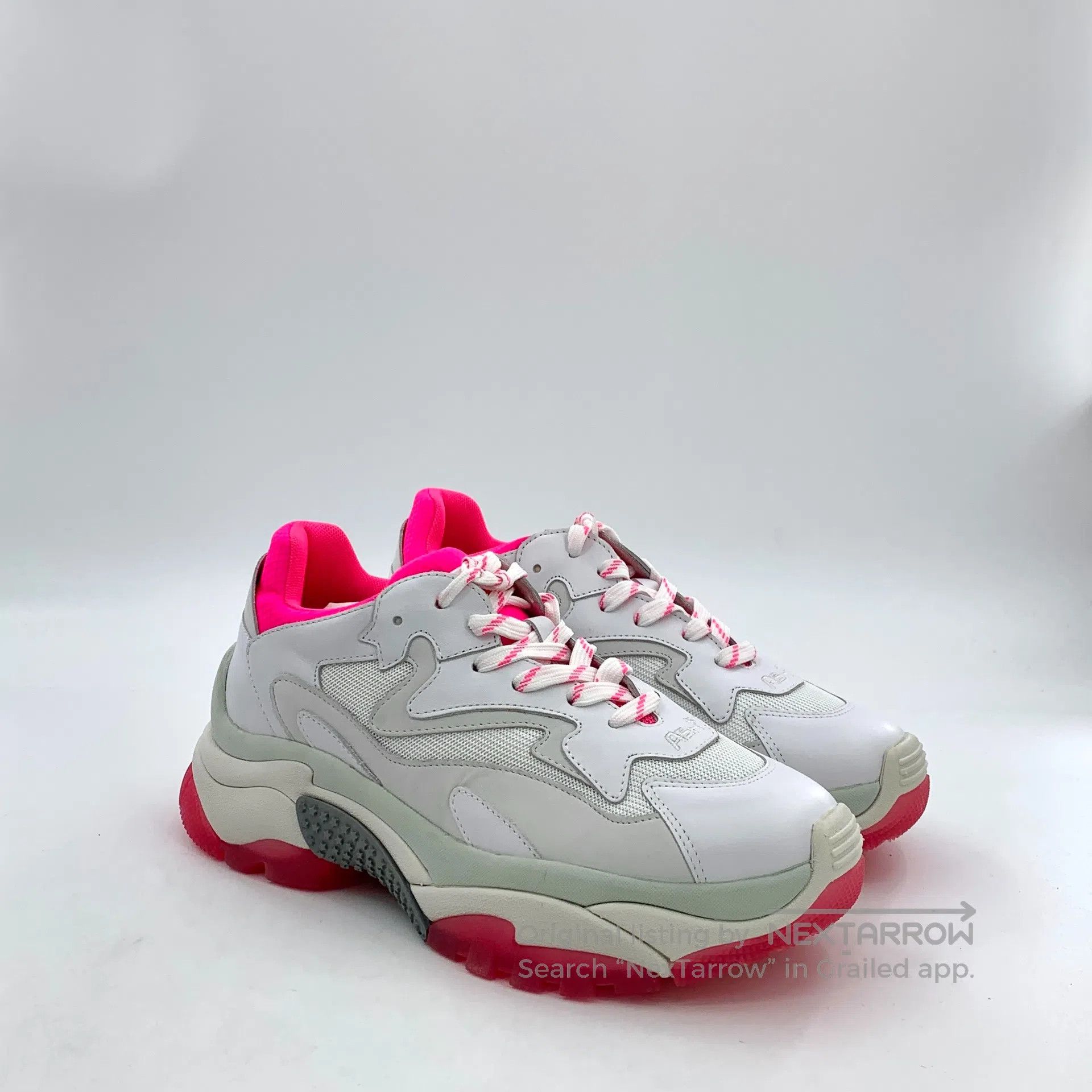 ASH ASH White Laced Casual Flat Dad Shoes| Size US 9.5 / IT 39.5 - 2 Thumbnail
