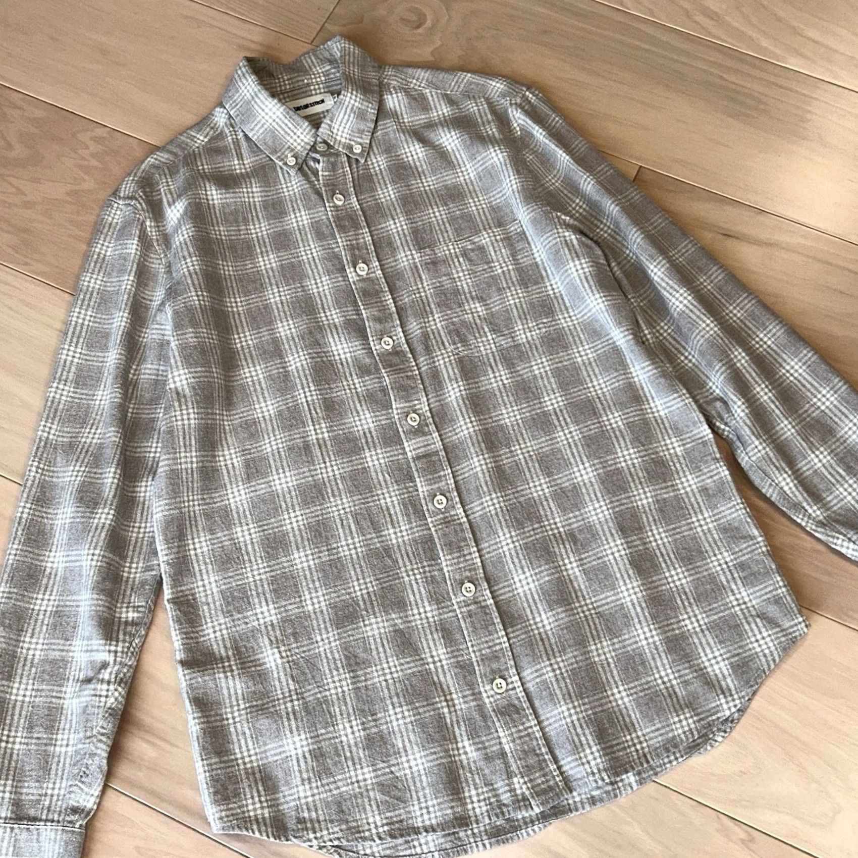 Taylor Stitch VINTAGE The Jack Shirt Men 38 Small Heather Flax Plaid Long Sleeve Taylor Stitch Button-Up Mens Chest Pocket 100% Organic Cotton Regular Album? Size US M / EU 48-50 / 2 - 2 Thumbnail