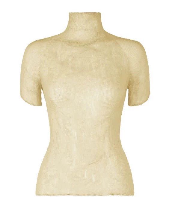 Issey Miyake Issey Miyake size:2 Yellow pleated short-sleeved shirt Size XS / US 0-2 / IT 36-38 - 7 Thumbnail