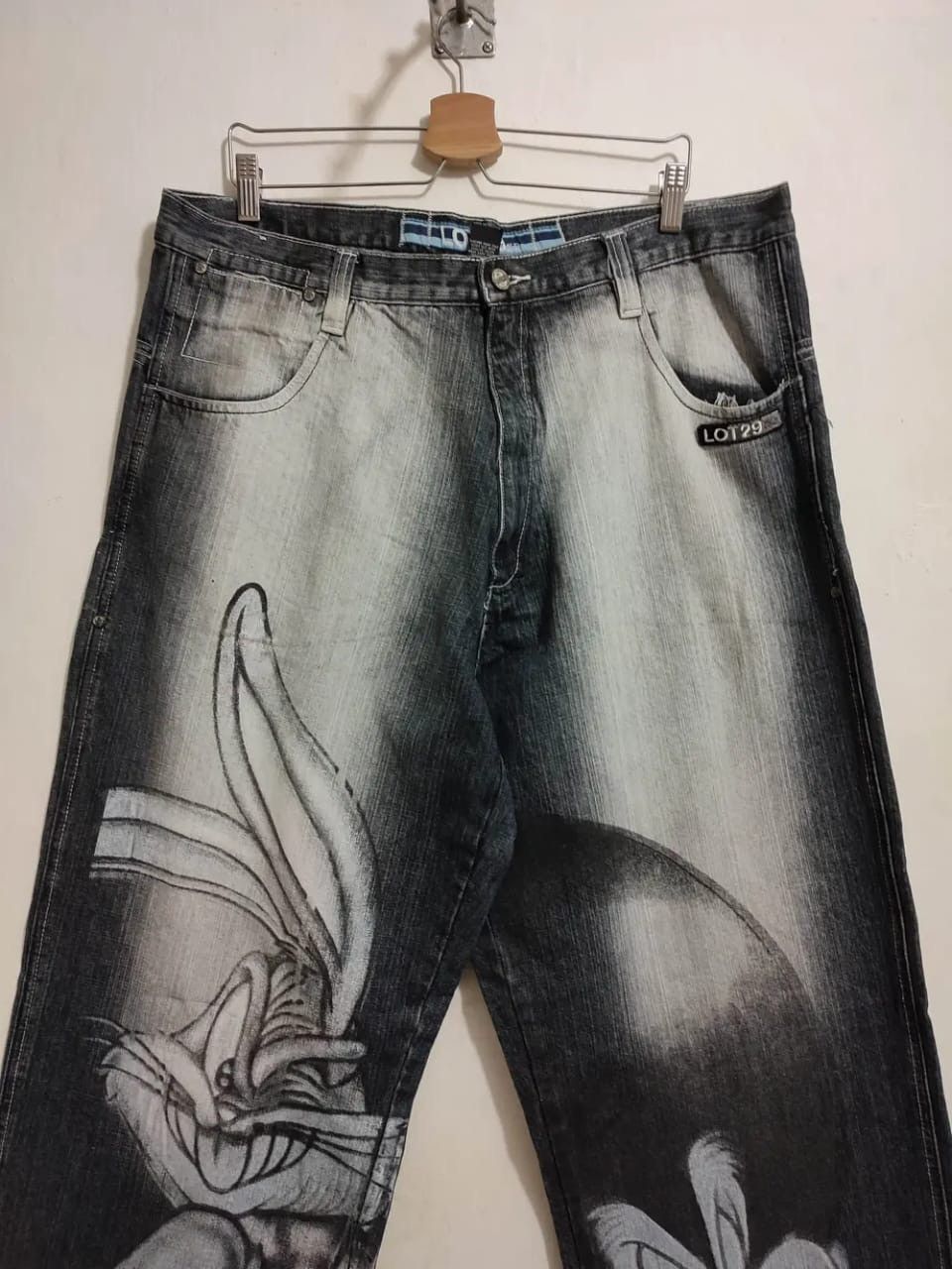 Cartoon Network Lot29 x Looney Tunes Big Painting Cartoon Design Jeans Size US 40 / EU 56 - 4 Thumbnail