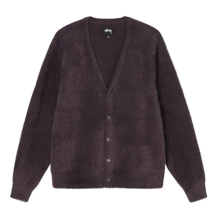 Stussy Stussy Purple Shaggy Cardigan | Grailed