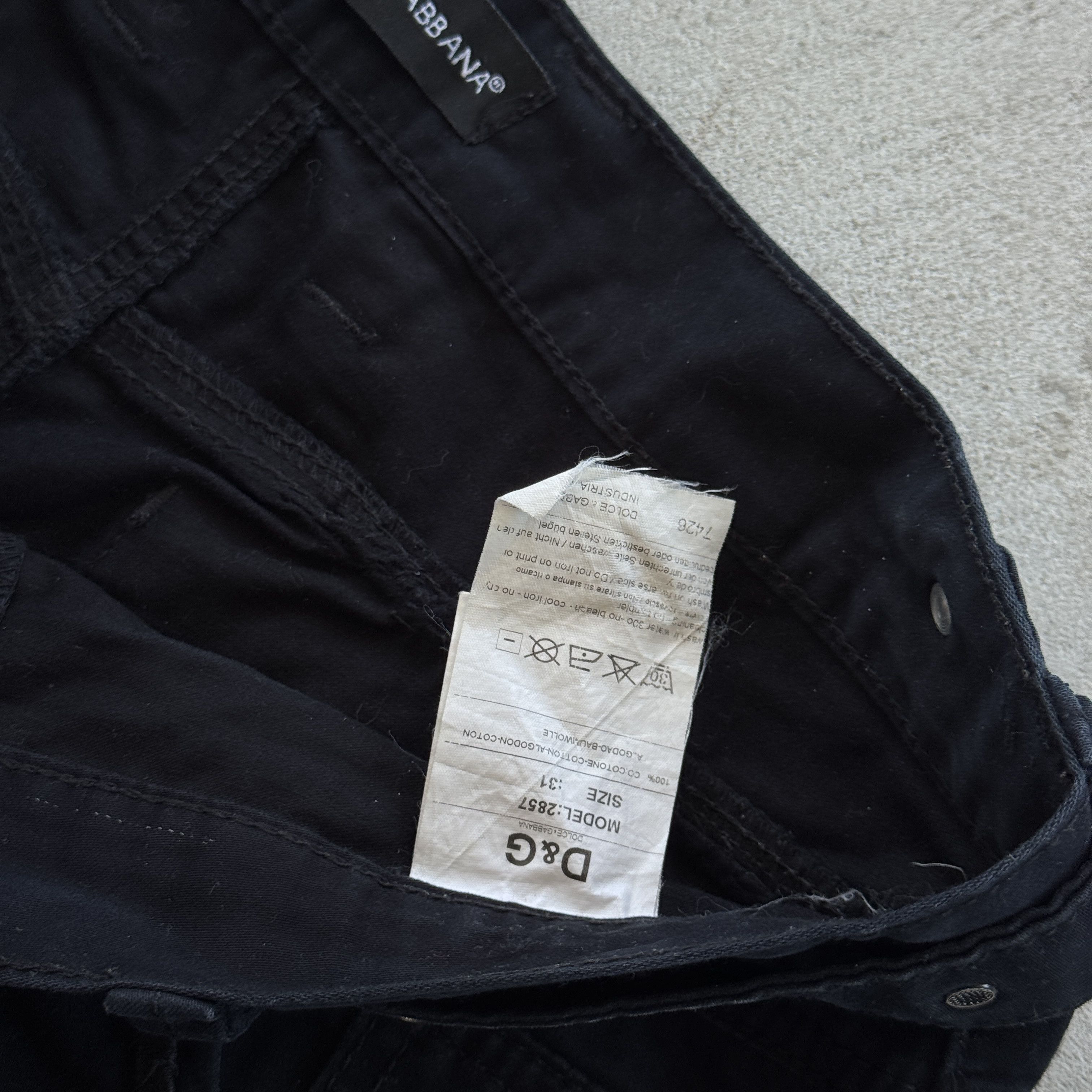 Dolce & Gabbana Dolce & Gabbana Vintage Black Cargo Denim Pants Size 31 Size US 31 - 8 Thumbnail