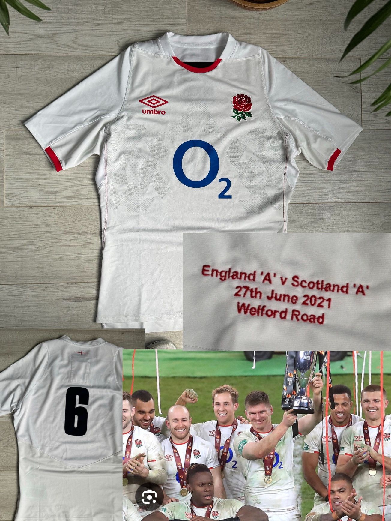 Umbro Match Worn Jersey Umbro England 2021 shirt Size US XL / EU 56 / 4 - 1 Thumbnail