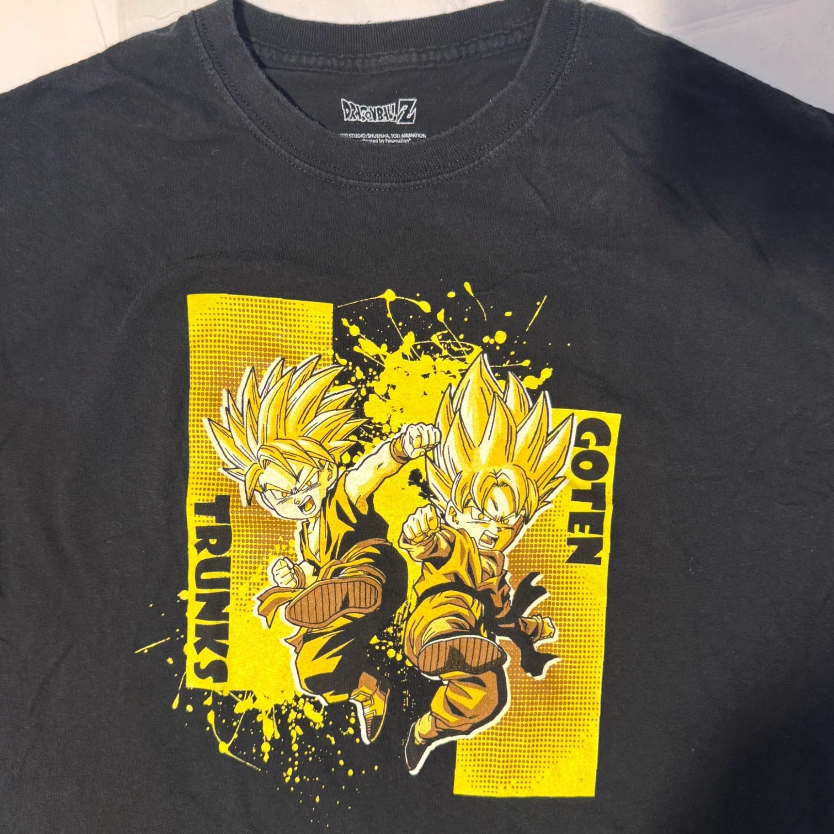Vintage VINTAGE Dragon Ball Z Goten & Trunks Super Saiyan Anime Manga Tshirt L Men Black Cotton Crew Neck Short Sleeve Logo Graphic Print Size US L / EU 52-54 / 3 - 2 Thumbnail