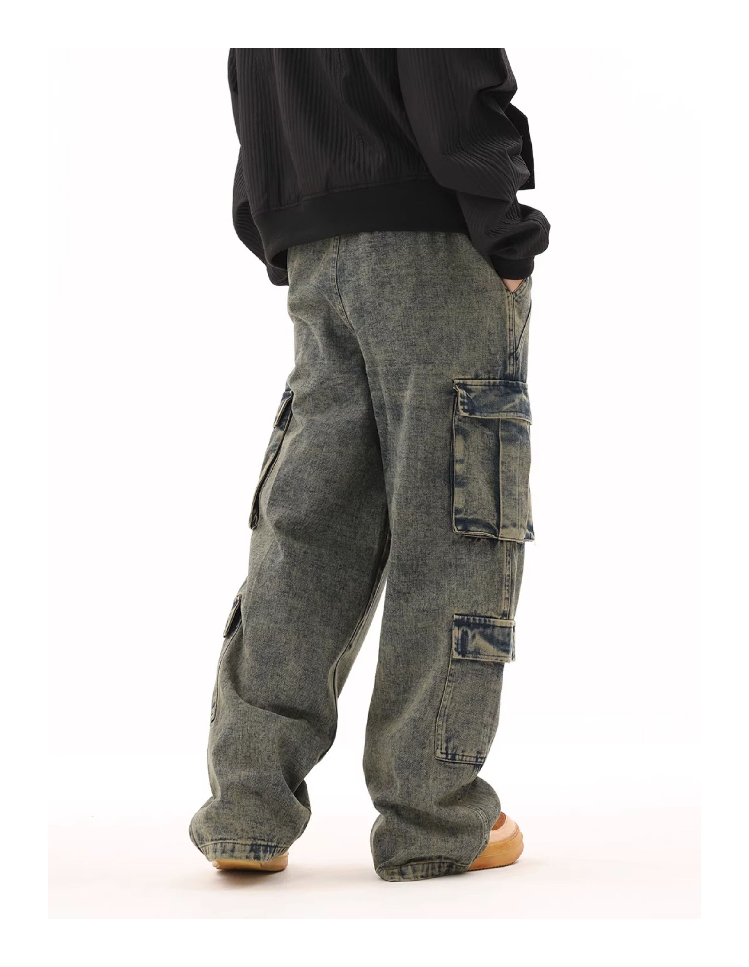 Designer × Japanese Brand × Vintage multi pocket faded baggy cargo jeans Size US 34 / EU 50 - 6 Thumbnail