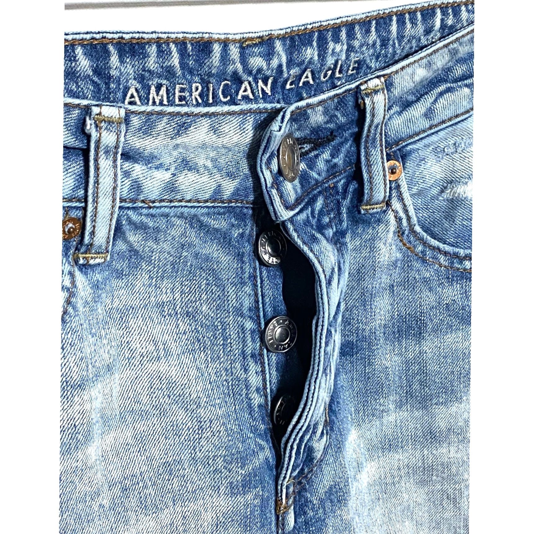 American Eagle Outfitters VINTAGE American Eagle Tomgirl Button Fly Jeans Womens 6 Ripped Distressed Grunge Y2K Jeans Womens 6 Grunge Punk Distressed Jeans Mens? Size 30" / US 8 / IT 44 - 3 Thumbnail