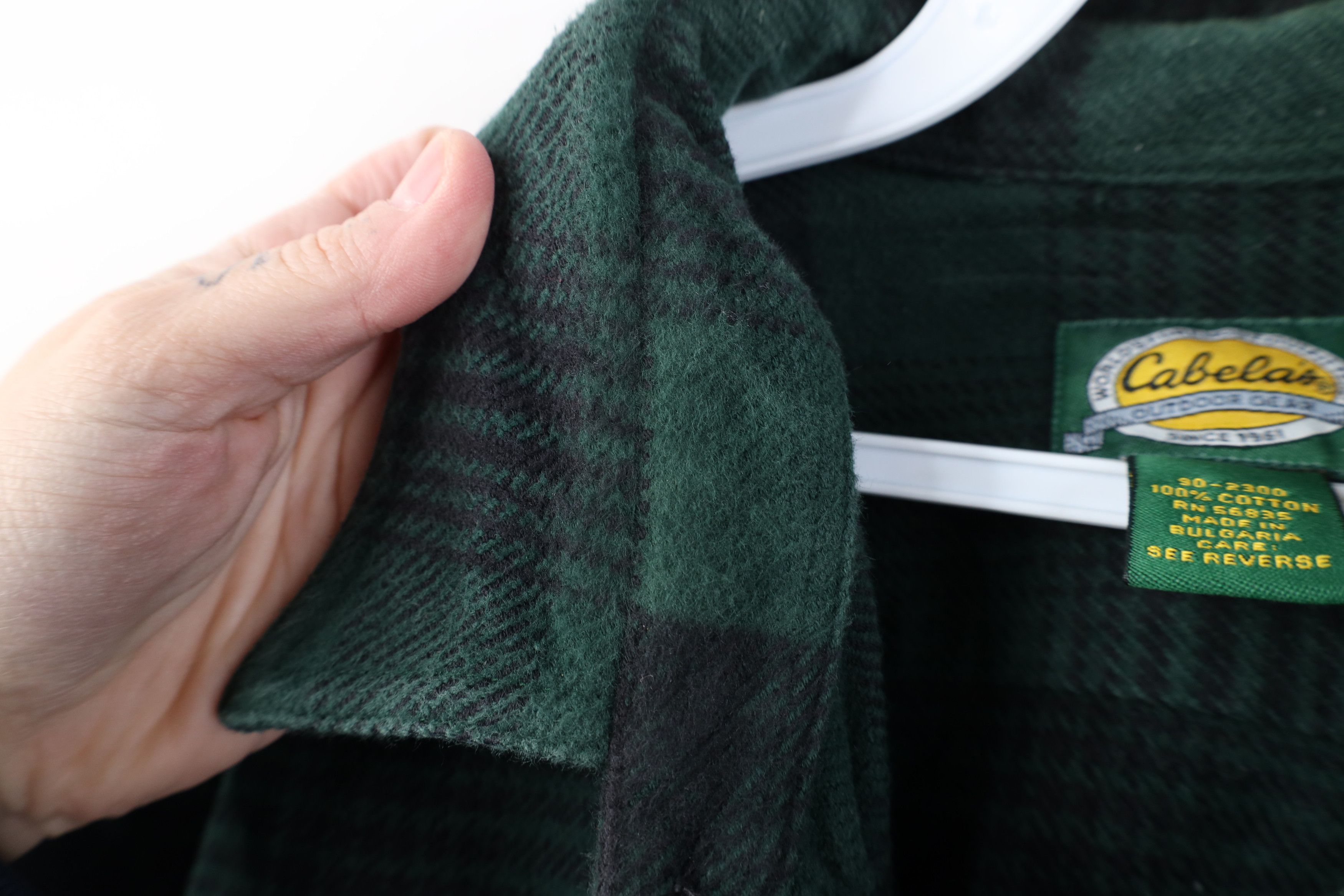 Cabelas Vintage 90s Cabelas Heavyweight Button Shirt Green Plaid Size US XL / EU 56 / 4 - 8 Thumbnail