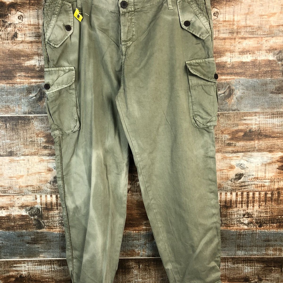 Japanese Brand DL Japanese Brand Green Cargo Multipocket Pants #C645 Size US 33 - 5 Thumbnail
