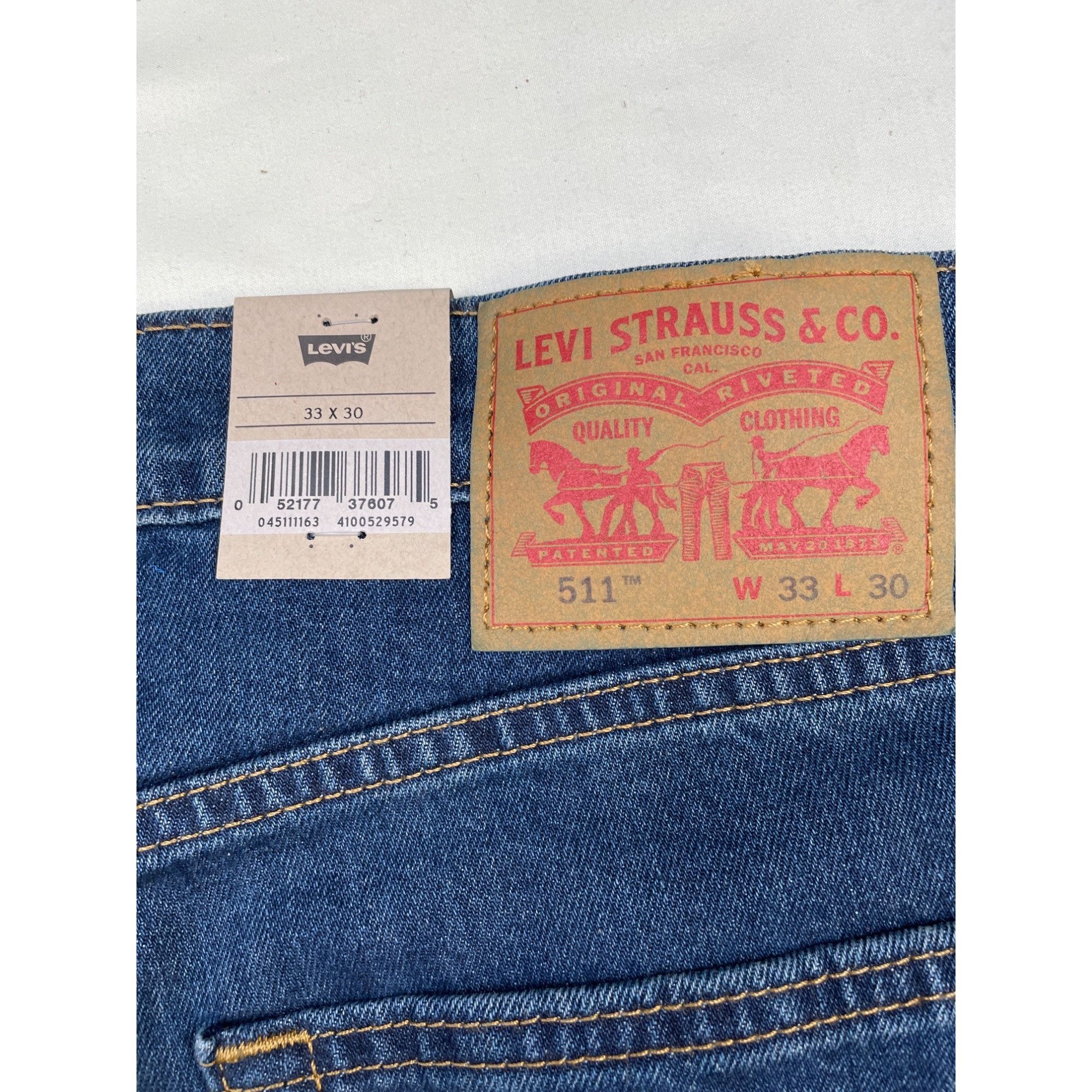 Levi's Levi's Men's Blue Jeans Slim Stretch Size 33 x30 SKU 6238 Size US 33 - 3 Thumbnail