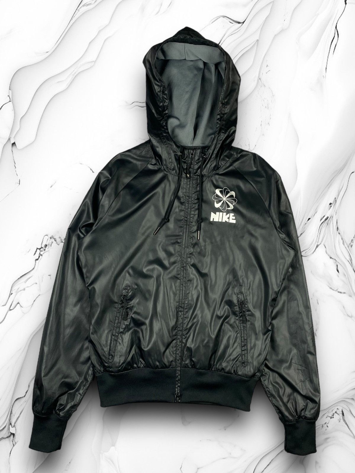 Nike × Vintage Vintage Nike Y2K Drill Track Jacket Hoodie Size M / US 6-8 / IT 42-44 - 1 Thumbnail