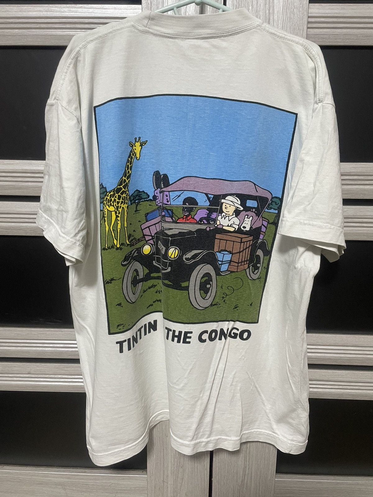 Vintage Vintage 90s Tintin in the Congo Graphic Cartoon T-Shirt XL Size US XL / EU 56 / 4 - 1 Thumbnail