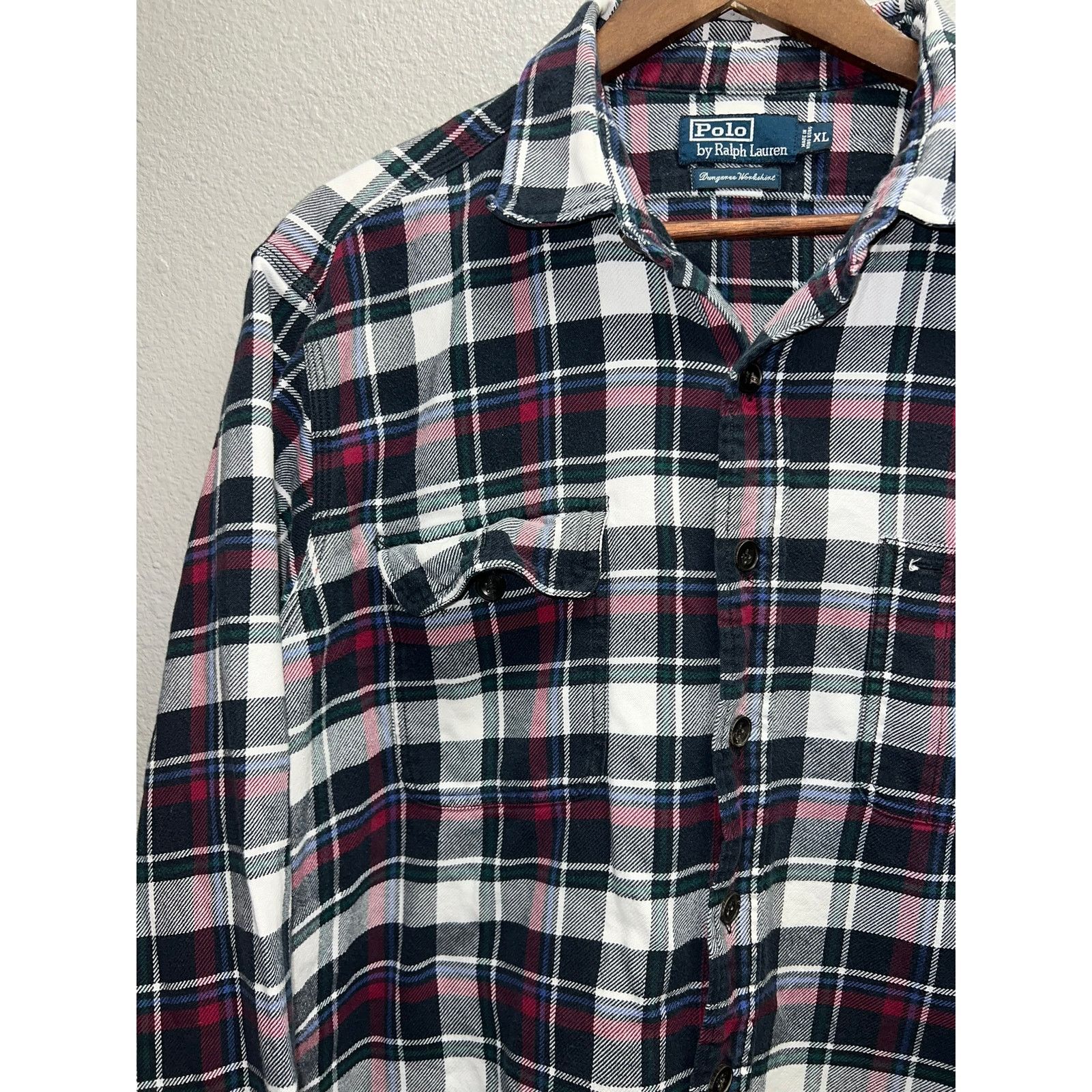 Polo Ralph Lauren Polo by Ralph Lauren Dungaree Workshirt Long Sleeve Shirt XL Size US XL / EU 56 / 4 - 3 Thumbnail