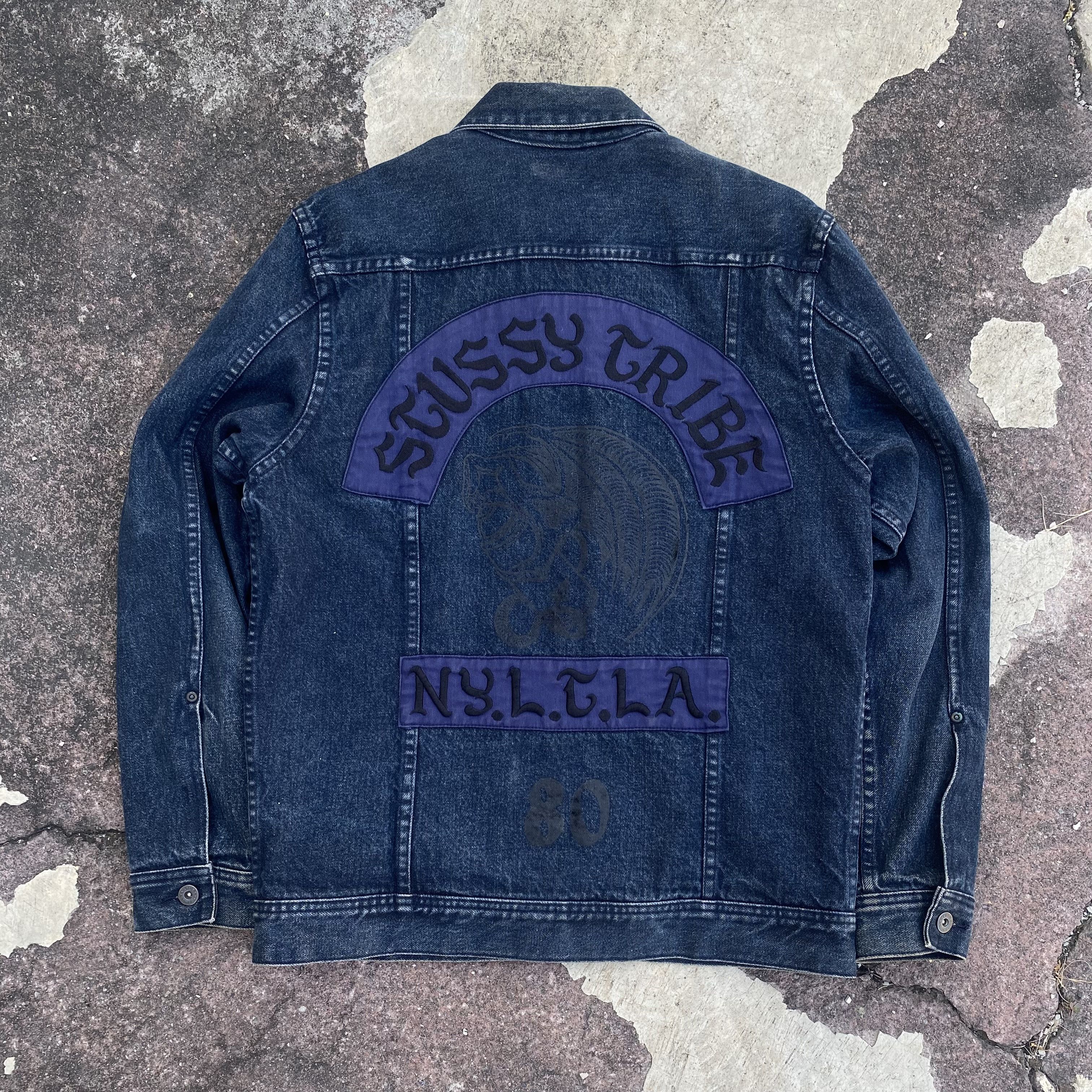 Stussy Trucker Denim Jacket Leopard | Grailed
