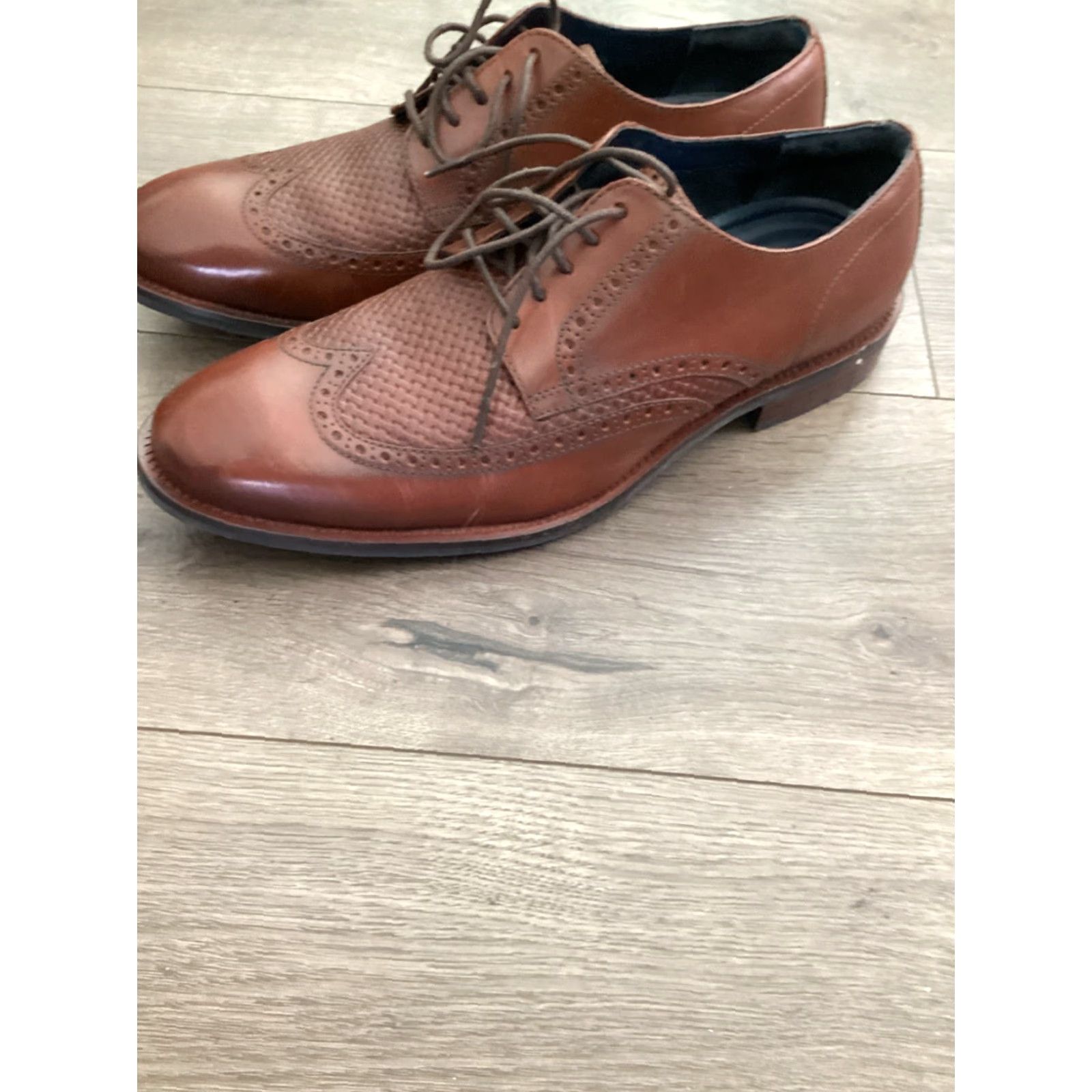 Cole Haan COLE HAAN Grand Wingtip Oxford Dress Shoes Brown Leather Size 12M Mens Size US 12 / EU 45 - 3 Thumbnail