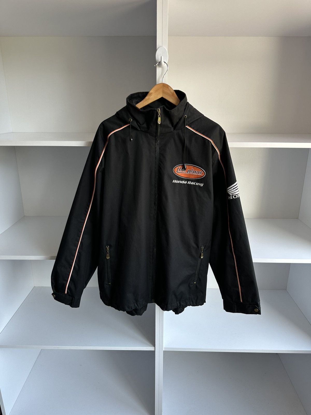 Honda Vintage Honda Racing Black Windbreaker Jacket Sz L Size US L / EU 52-54 / 3 - 1 Thumbnail
