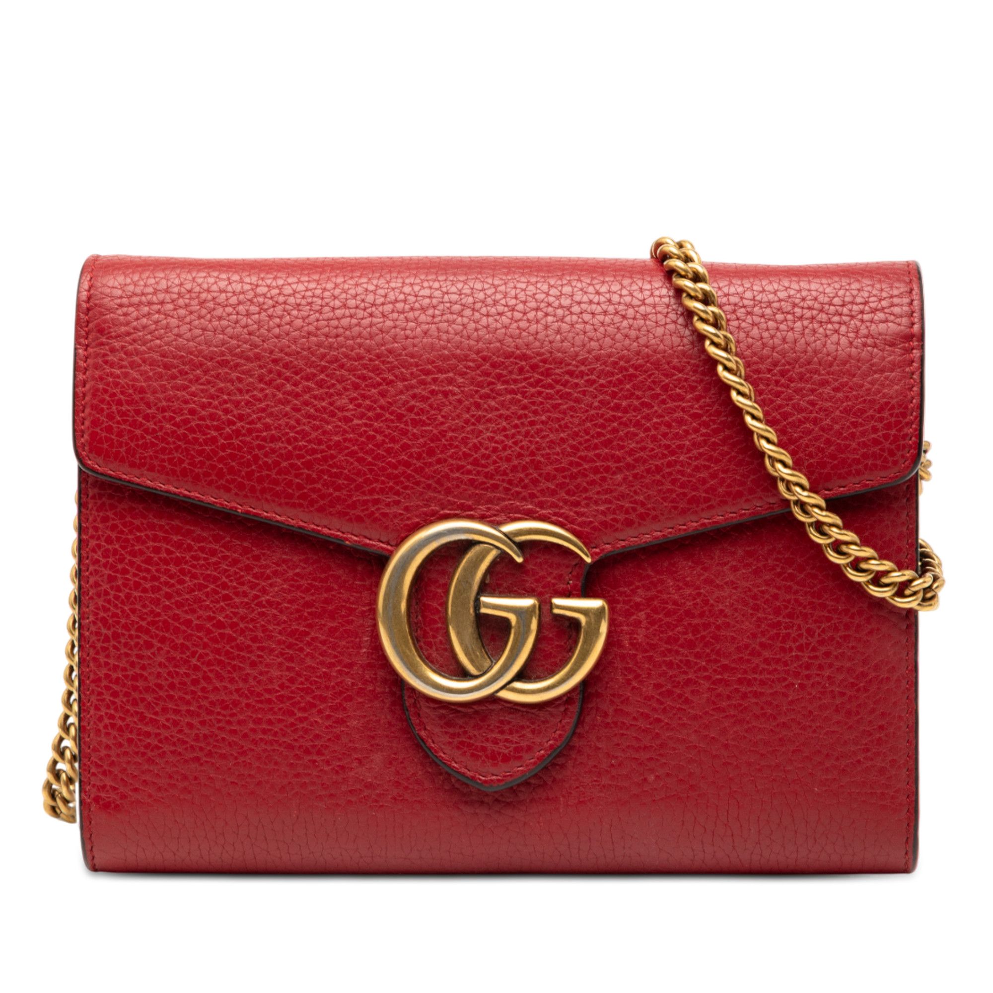 Gucci Gucci GG Marmont Leather Wallet on Chain Size ONE SIZE - 1 Thumbnail