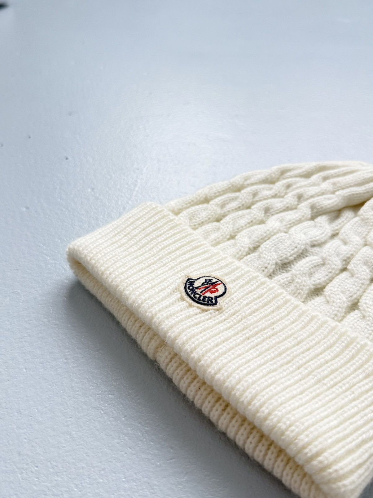 Moncler Moncler Beanie Knit Ivory Hats Ledies Size ONE SIZE - 6 Thumbnail