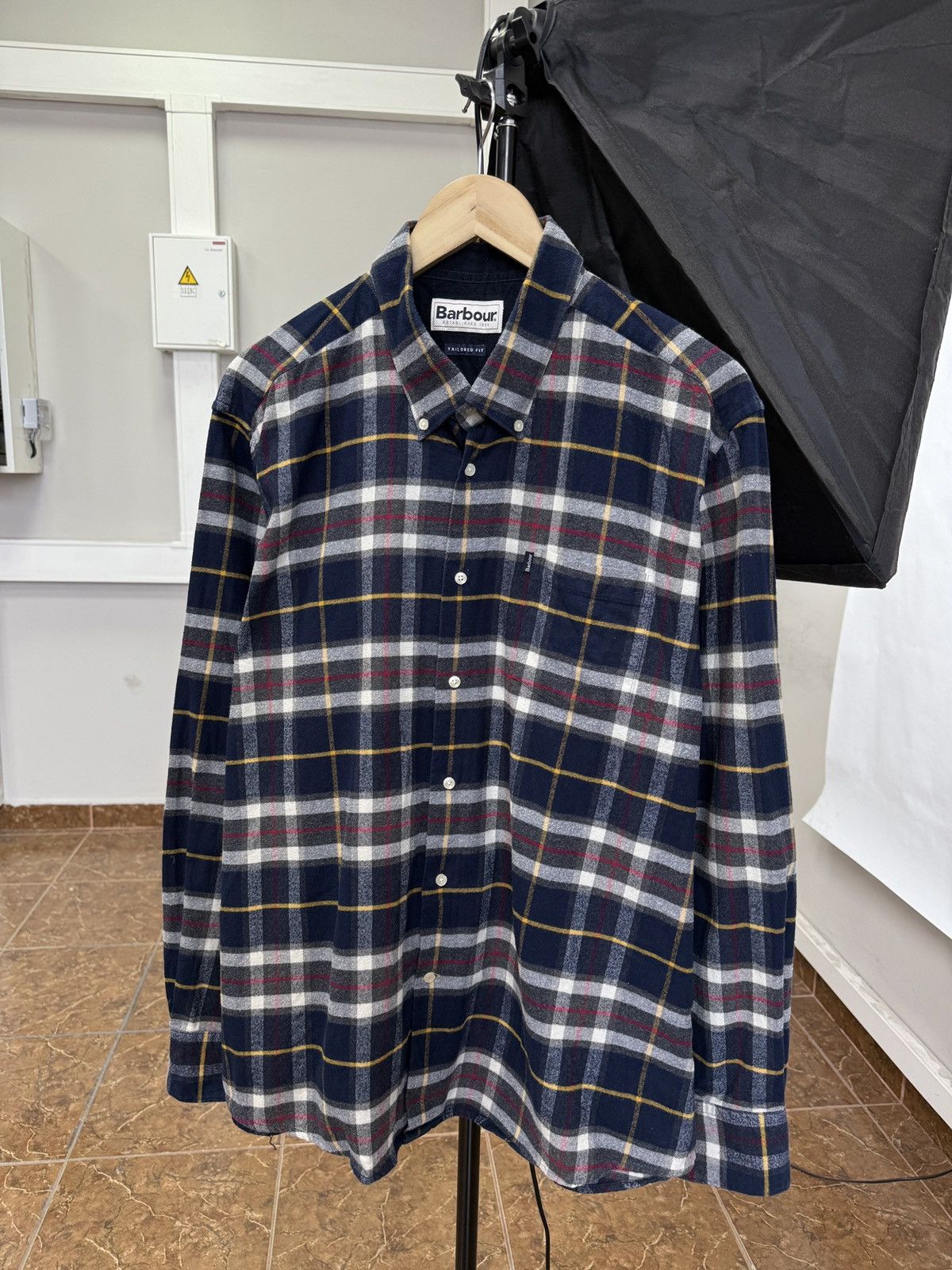Barbour 🇬🇧 Y2K Barbour Camicia in Calda Flannel Shirt Rare Retro Hype Size US XL / EU 56 / 4 - 1 Thumbnail