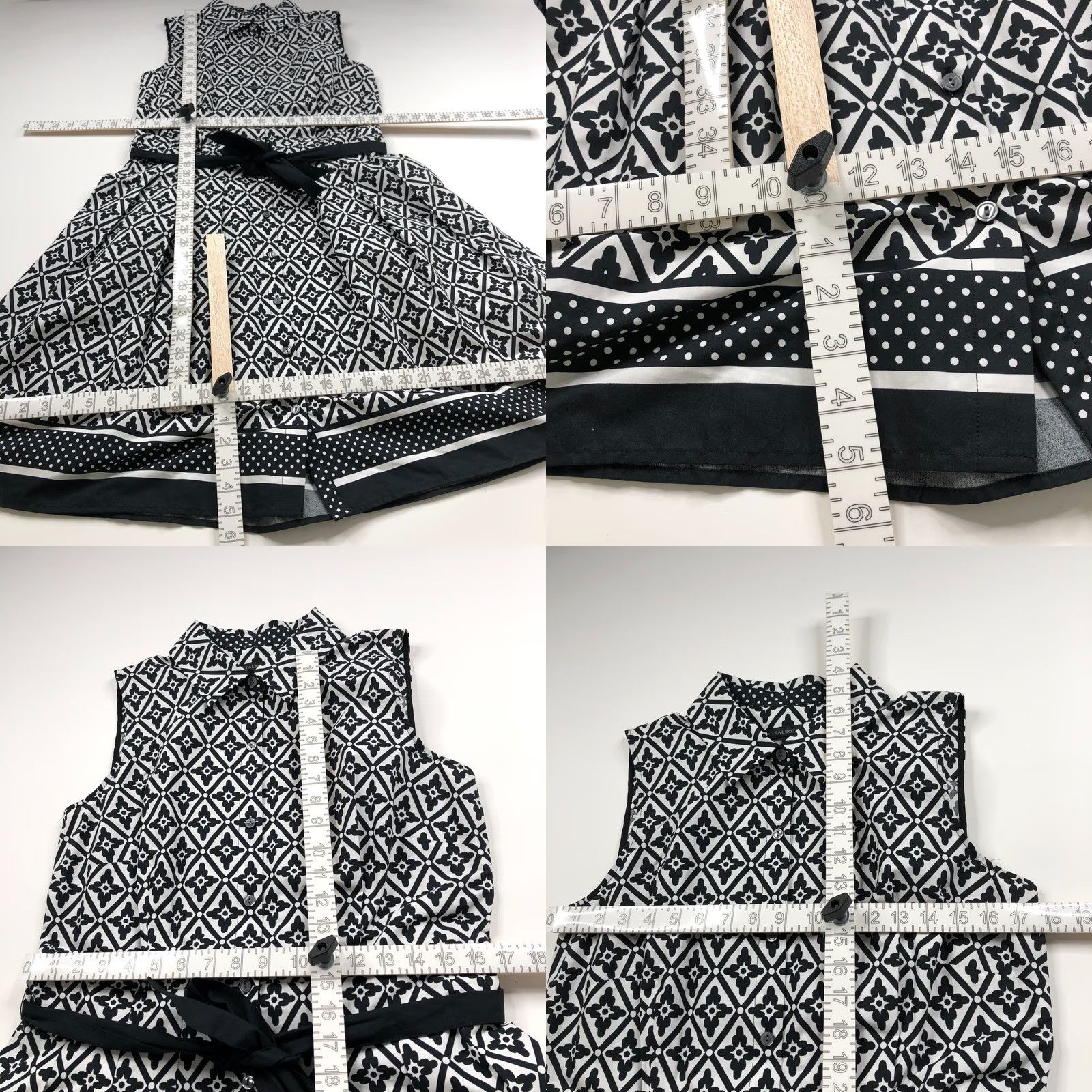 Talbots Talbots 12 Midi Button Shirt Dress All Over Print Black Shirt Dress Ladies Regular 12 Black Talbots Dress Size XL / US 12-14 / IT 48-50 - 8 Thumbnail