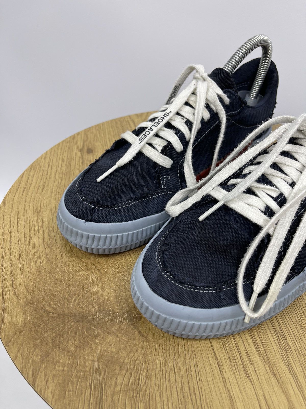Off-White Off-White Low Vulcanized Sneakers Black Canvas Size EU 39 Size US 7 / EU 40 - 2 Thumbnail