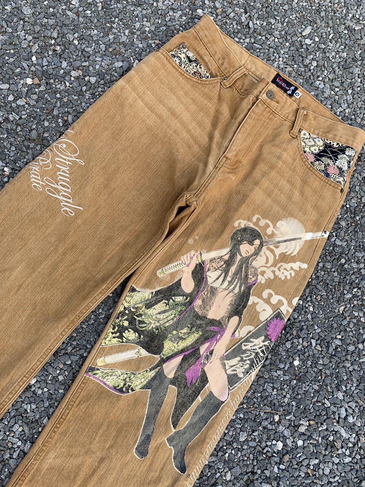 Kapital RARE DEVINE RETRIBUTION KARAKURI JAPANESE SUKAJAN JEANS Size US 32 / EU 48 - 5 Thumbnail
