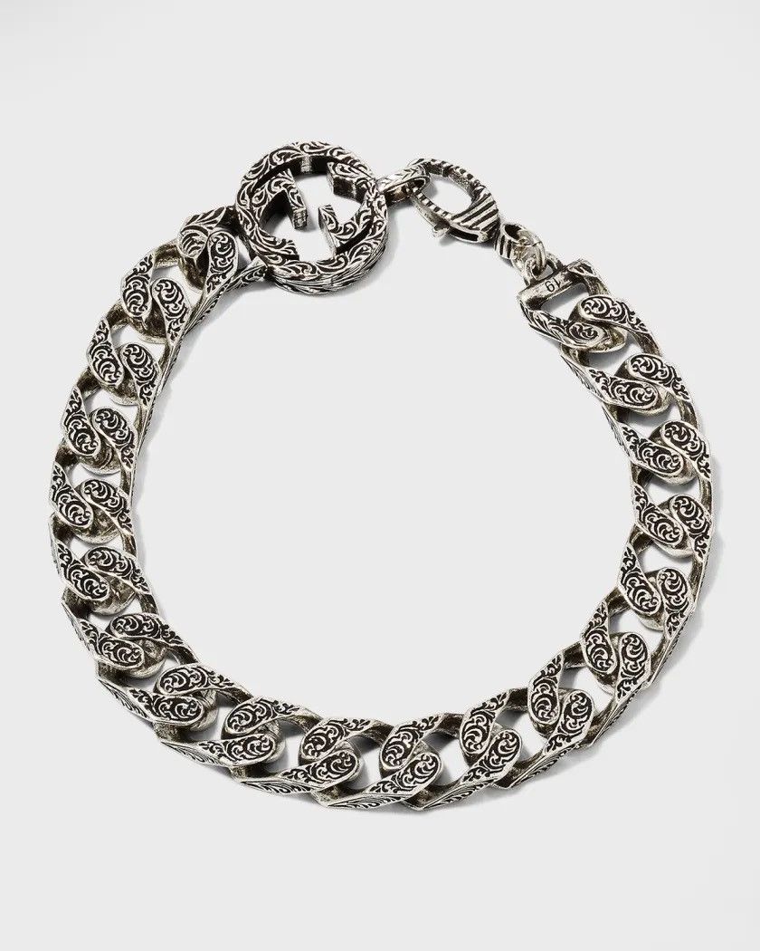 Gucci GUCCI Silver Interlocking G Chain Bracelet Size ONE SIZE - 1 Thumbnail