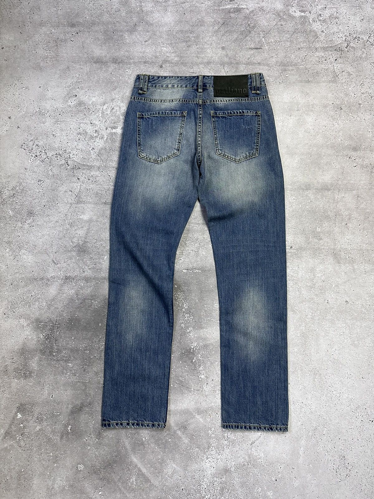 John Galliano × Vintage Vintage Galliano Distressed Blue Jeans Pants Size US 33 - 8 Thumbnail