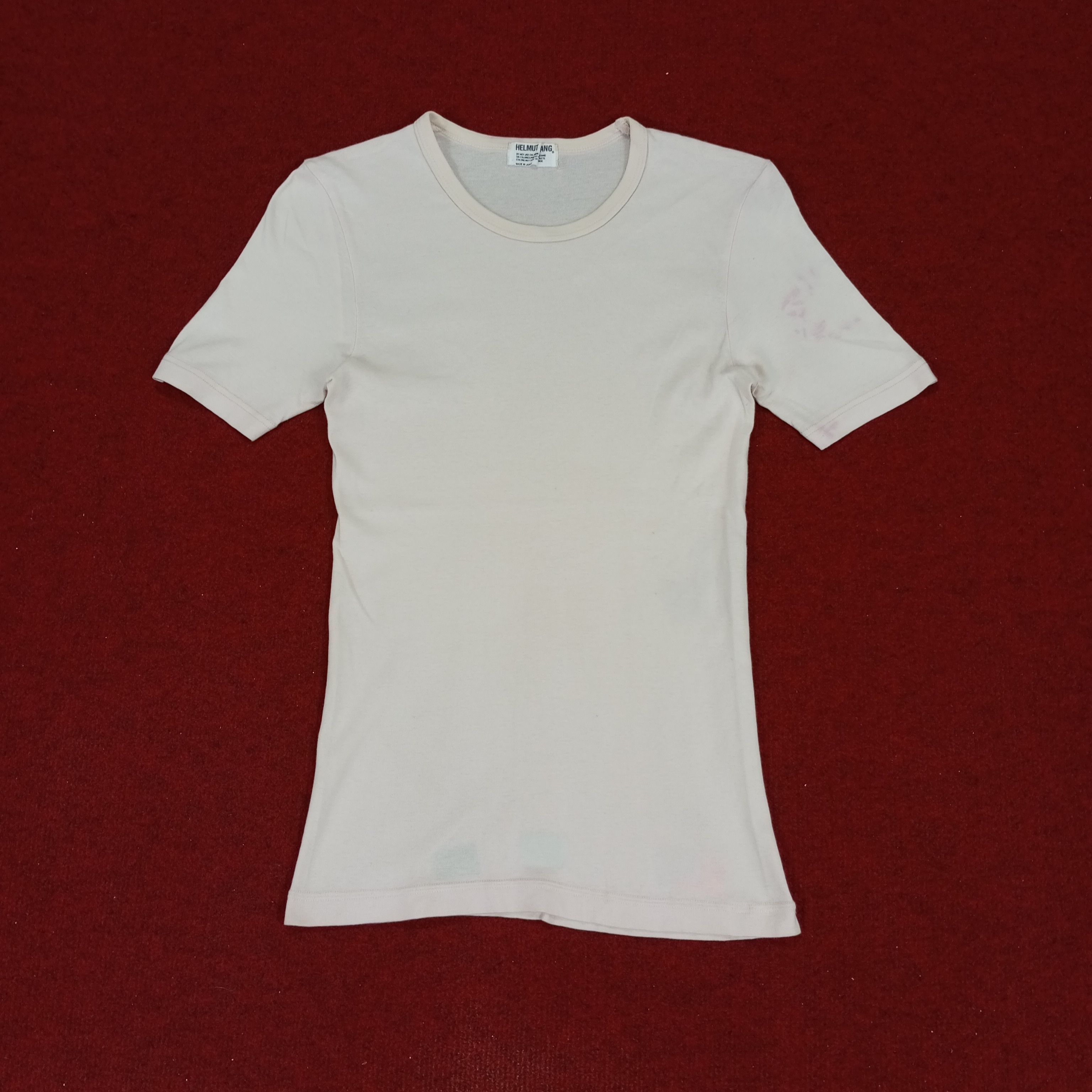 Helmut Lang × Vintage Helmut Lang Designer Brand Plain Style Tshirt Size XXS / US 00 / IT 34 - 1 Thumbnail