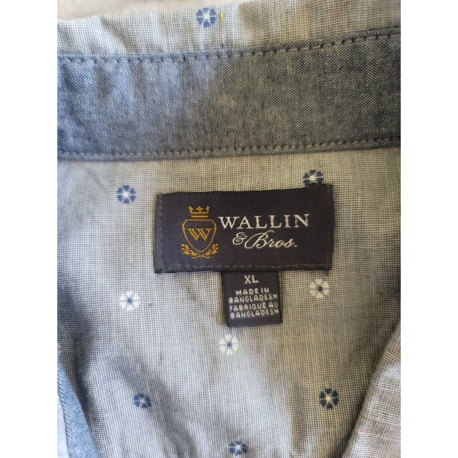 Wallin & Bros Wallin Brothers Button Down Mens XL Short Sleeve Shirt Size US XL / EU 56 / 4 - 2 Thumbnail