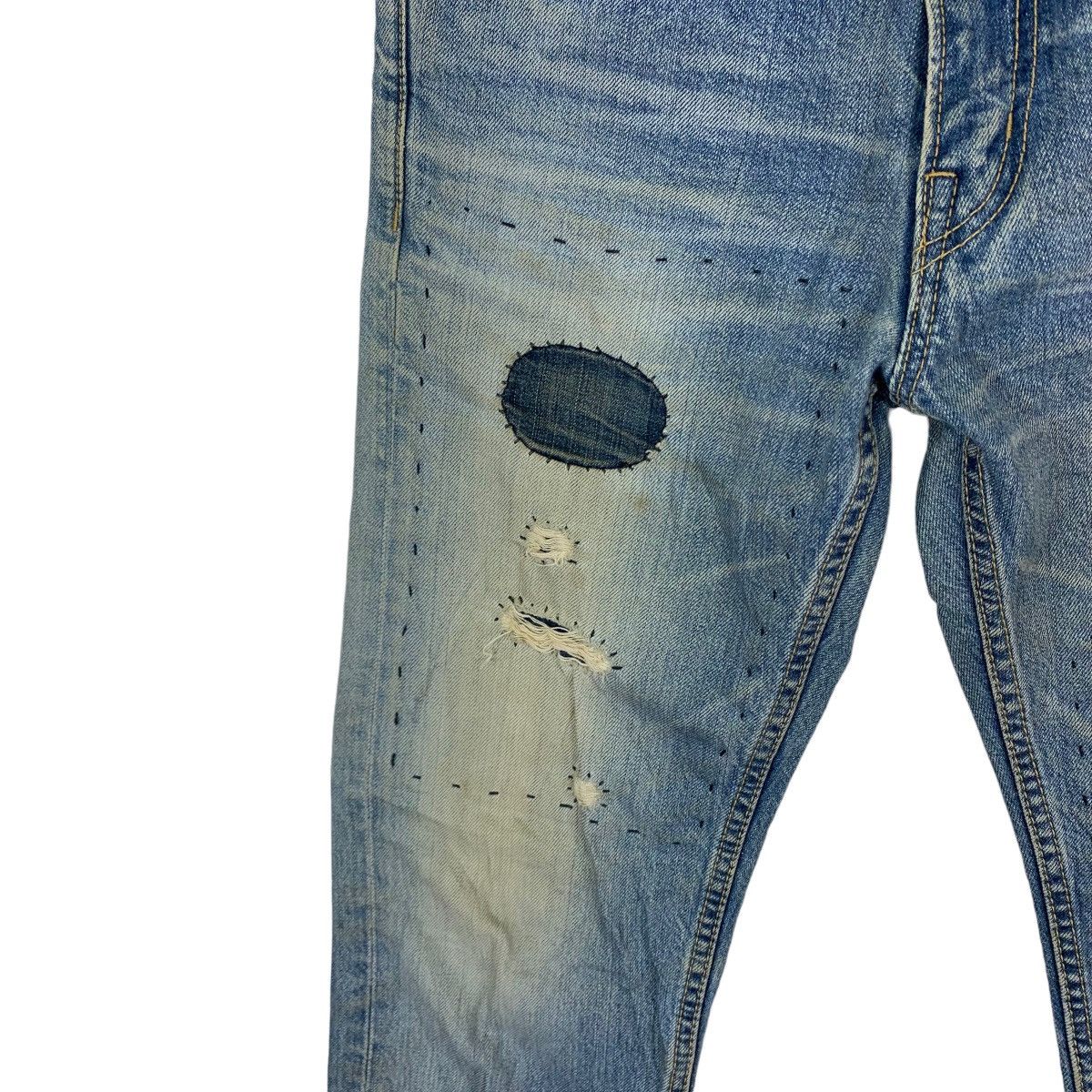 Blue Blue Japan VINTAGE HOLLYWOOD RANCH MARKET DISTRESSED BORO JEANS Size US 31 - 6 Thumbnail